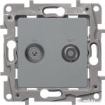 Розетка Legrand Etika 672457 (алюминий)