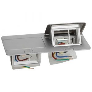 Выдвижной розеточный блок - неукомплектованный - IP 40 - 6 модулей - алюминий — изображение 1