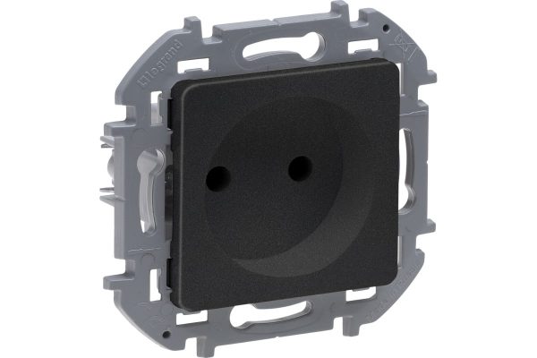 Розетка Legrand Inspiria 2К 16 А 250 В 673713 (антрацит)