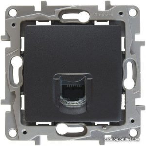 Розетка компьютерная RJ-45 5e UTP Legrand Etika 672641 (антрацит) — изображение 5