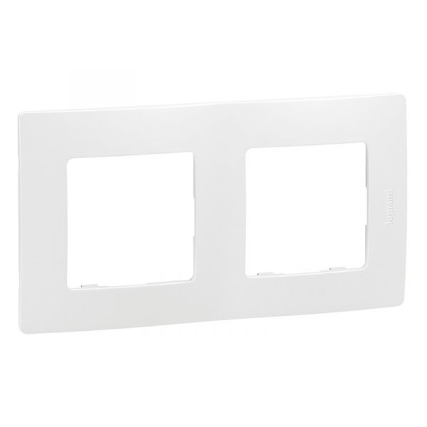 Рамка 2 поста Legrand Etika 672502 (белый)