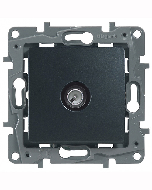 f87c8cca-d0c7-47ac-8a3d-08634d61e55f-1 Розетка TV звезда 2дБ Legrand Etika 672651 (антрацит)