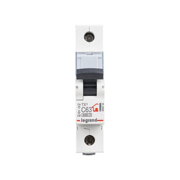 Автоматический выключатель Legrand 404034 1П C63A TX3 6000/6kA