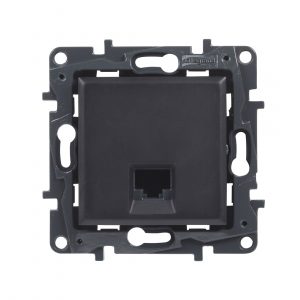 Информационная розетка одинарная Niloe Step RJ45 Кат.6e UTP Чёрный — изображение 2