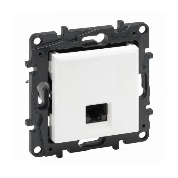 5a152fb4-801d-4c9f-82b6-99ca1a8fc79e-1 Информационная розетка одинарная Niloe Step RJ45 Кат.5e UTP Белый