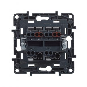 Переключатель двухклавишный крестовой Niloe Step 10А авт.клеммы Чёрный — изображение 2