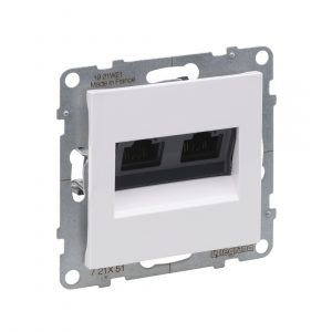 Информационная розетка двойная Suno RJ45 Кат.5e UTP Белый