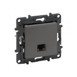 Информационная розетка одинарная Niloe Step RJ45 Кат.6e UTP Алюминий — изображение 1