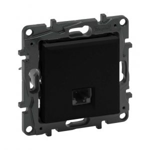Информационная розетка одинарная Niloe Step RJ45 Кат.5e UTP Чёрный — изображение 1