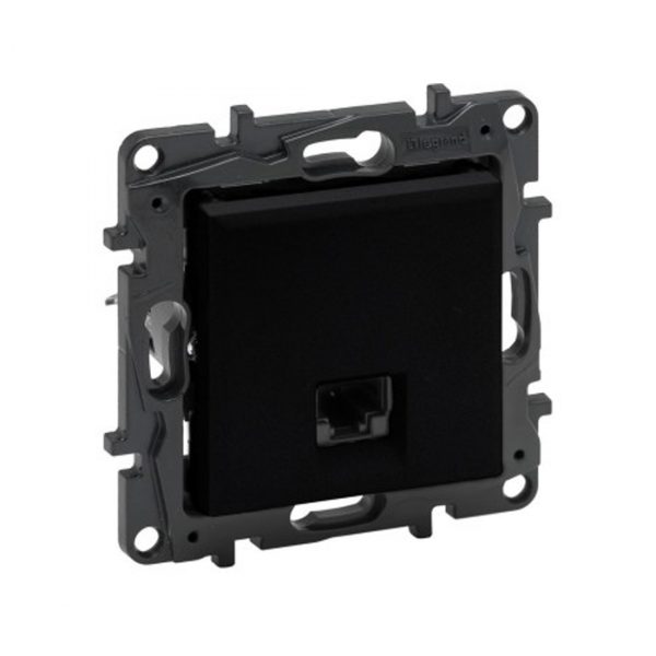Информационная розетка одинарная Niloe Step RJ45 Кат.5e UTP Чёрный