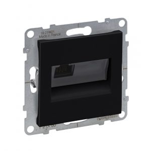 Информационная розетка одинарная Suno RJ45 Кат.5e UTP Антрацит — изображение 1