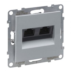 Legrand 721351 SUNO Роз.2хRJ45 Cat5e UTP АЛЮ