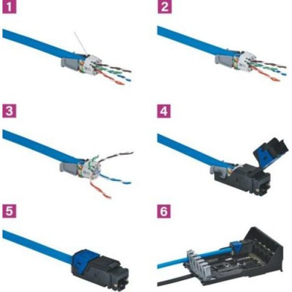 Legrand 033775 Коннектор STP 6RJ45 кат6А LCS3